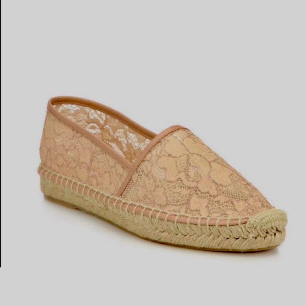 Diane Von Furstenberg Lace Espadrilles - Beige